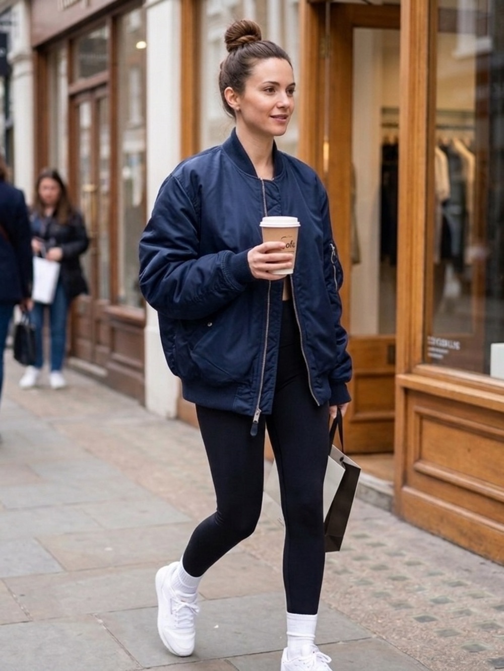 Navy Bomber Jacket - H&M